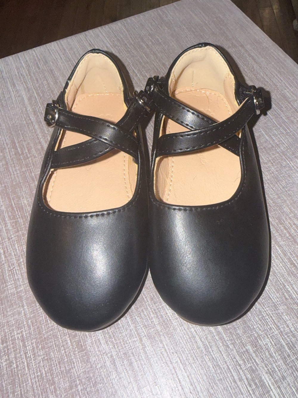 Amazon Kids Black Cross-Strap Mary Jane Dress Shoes